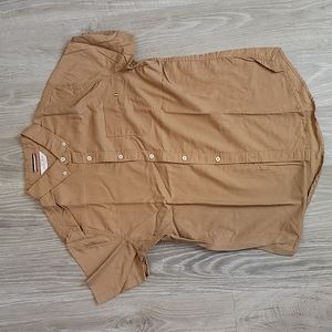 Brown button up